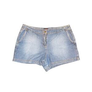NY Jeans New York & Company Jean Shorts Blue Wash Denim Pocket Size 18